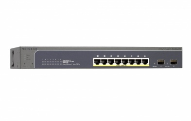 Switch Netgear Gigabit Ethernet GS510TP, 8 Puertos 10/100/1000Mbps + 2 Puertos SFP, 1Gbit/s, 4000 Entradas - Administrable 