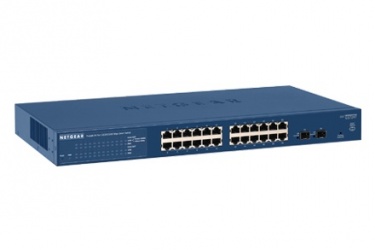 Switch Netgear Gigabit Ethernet ProSafe GS724Tv4, 24 Puertos 10/100/1000Mbps + 2 Puertos SFP, 52 Gbit/s, 16.000 Entradas - Administrable 