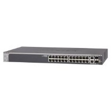 Switch Netgear Gigabit Ethernet S3300, 24 Puertos 10/100/1000Mbps + 4 Puertos 10G, 16.000 Entradas - Administrable 