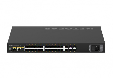 Switch NetGear GSM4230P-100NAS, 26 Puertos Gigabit Ethernet 10/100/1000 24 x PoE+ 300W, 4 Puertos SFP, 60 Gbit/s, 16000 Entradas, Administrado 