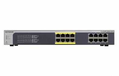 Switch Netgear Gigabit Ethernet ProSafe Plus JGS516PE, 16 Puertos 10/100/1000Mbps, 32 Gbit/s, 16.000 Entradas - Administrable 