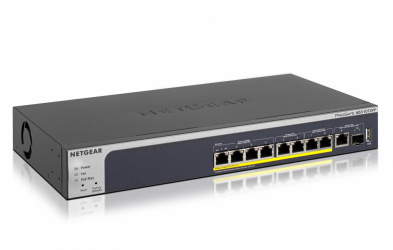 Switch Netgear Gigabit Ethernet MS510TXPP-100NAS, 8 Puertos PoE 10/100/1000Mbps + 1 Puerto SFP+, 180W, 78 Gbit/s, 16.000 Entradas - Administrable 