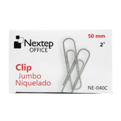 Nextep Clip Jumbo Niquelado, 50mm, 400 Clips 