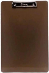 Nextep Tabla de Plástico con Agarrapapeles, Tamaño Oficio, Café  