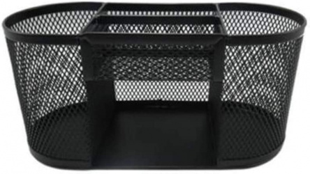 Nextep Organizador de Escritorio Malla Metálica NE-174, 5 Secciones, Negro, 2 Piezas 