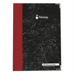 Nextep Cuaderno Forma Francesa NE-005B, 96 Hojas de Cuadro Chico 5mm, Negro 