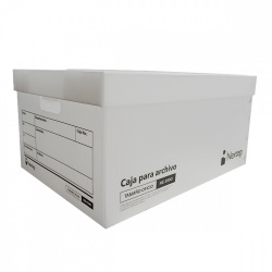 Nextep Caja de Plástico para Archivo, Tamaño Oficio, Blanco, 12 Piezas 