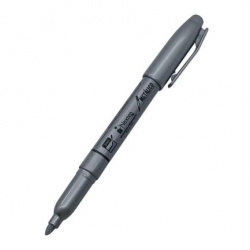 Nextep Marcador Permanente NE-070P, Punto Fino, Plata, 12 Piezas 