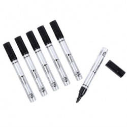 Nextep Marcador Permanente NE-077N, Punta de Cincel, Negro, 6 Piezas 