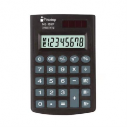 Nextep Calculadora NE-187P, 11 Dígitos, Batería/Energía Solar 