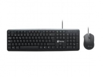 Kit de Teclado y Mouse Nextep NE-416, Alámbrico, USB, Negro (Español) 