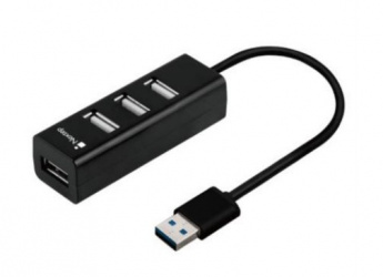 Nextep Hub USB-A 2.0 Macho, 4x USB-A, Negro 