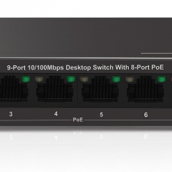 Switch Nexxt Solutions Fast Ethernet Vertex900+, 9 Puertos 10/100Mbps (8x PoE), 4000 Entradas - No Administrable 