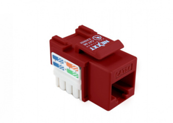 Nexxt Solutions Jack de Red Cat5E Tipo Keystone, RJ-45, Rojo 