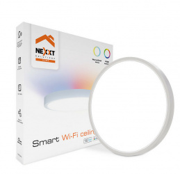 Nexxt Solutions Lámpara LED Inteligente para Techo NHB-C810, Regulable, Interiores, WiFi, Luz RGB, 24W, 2250 Lúmenes, Blanco, para Casa 