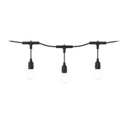 Nexxt Solutions Serie de Focos Regulables LED Inteligentes Guirnalda, Wi-Fi, Luz RGB, Negro, 24 Focos 