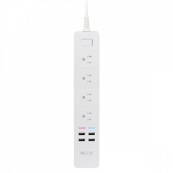 Nexxt Solutions Supresor de Picos NHP-E610, 4 Salidas, 4 Puertos USB, 900 Joules 