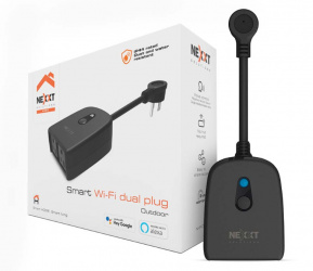 Nexxt Solutions Smart Plug NHP-O610, WiFi, 2 Conectores, 1875W, Negro, para Exteriores 