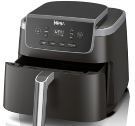 Ninja Freidora de Aire AF141, 4.7 Litros, 1760W, 204 °C, Negro 