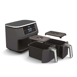 Ninja Freidora de Aire DZ201, 7.6 Litros, 1760W, Negro/Gris 