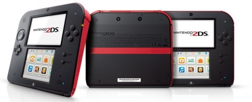 Nintendo 2DS Crimson Red, Negro/Rojo 