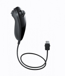 Nintendo Wii Nunchuk Controller, Alámbrico, Negro 