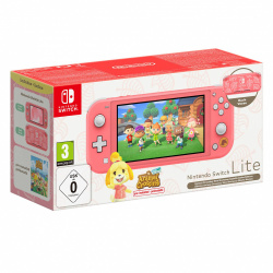 Nintendo Switch Lite Edición Animal Crossing, 32GB, WiFi, Coral 