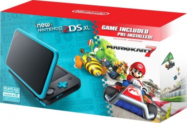 Consola Nintedo 2DS XL, Mario Kart 7, WiFi, Negro/Turquesa 