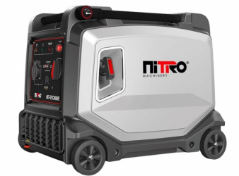 Nitro Machinery Generador de Gasolina GYC4000E, 3300W, 110V, 11 Litros, Negro/Gris 