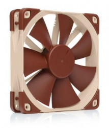 Ventilador Noctua NF-F12 PWM, 120mm, 1500RPM, Beige/Café  