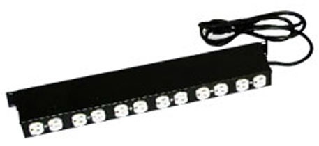 North System Barra de 12 Contactos para Rack de 19'', Negro 