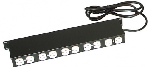 North System Barra de 12 Contactos Horizontal para Gabinete de 23'', 1UR, Negro 