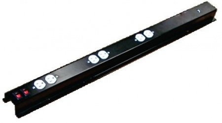 North System Barra de 8 Contactos Vertical para Gabinete, 40UR, Negro 