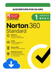 Norton Lifelock 360 Estándar, 1 Licencia, 1 Año, Windows/Mac ― Producto Digital Descargable 