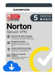 Norton Lifelock WiFi VPN, 5 Licencias, 2 Años, Windows/Mac ― Producto Digital Descargable 