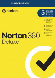Norton Lifelock 360 Deluxe, 5 Licencias, 1 Año, Windows/Mac ― Producto Digital Descargable 