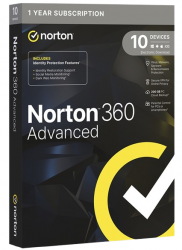 Norton Lifelock 360 Advanced, 10 Licencias, 1 Año, Windows/Mac ― Producto Digital Descargable 