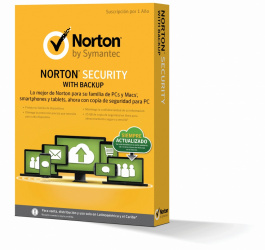 Symantec Norton Security con Backup 2.0 Español, 1 Usuario, 10 PCs, 1 Año (Caja) 