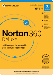Norton 360 Deluxe/Total Security, 3 Dispositivos, 1 Año, Windows/Mac ― ¡Compra y recibe de regalo una licencia Norton 360 Advanced! Limitado a 1 por cliente. 