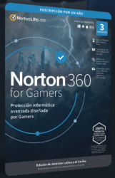 Norton 360 For Gamers Total Security, 3 Dispositivos, 1 Año, Windows/Mac/Android/iOS ― Producto Digital Descargable 