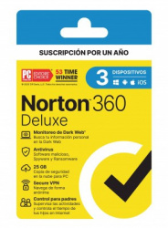 Norton 360 Deluxe, 3 Dispositivos, 1 Año, Windows/Android/Mac ― ¡Compra y recibe de regalo una licencia Norton 360 Advanced! Limitado a 1 por cliente. 