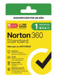 Norton 360 Standard, 1 Dispositivo, 1 Año, Windows/Android/Mac ― ¡Obtén $100 en saldo de regalo para su próxima compra! 