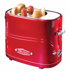 Nostalgia Maquina Tostadora de Hot Dogs HDT600RETRORED, Rojo 