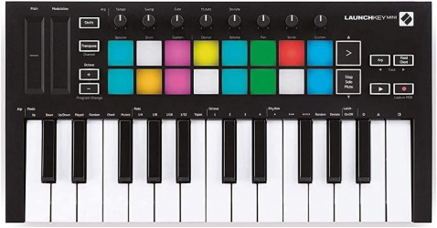 Novation Teclado LaunchKey Mini, 25 Llaves, USB, Negro 