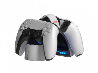 Base de Carga Nyko para Controles Playstation 5, USB Tipo-C, Gris 