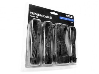 NZXT Kit de Cables de Poder, ATX (24-pin) Macho - ATX (24-pin) Hembra, Negro 