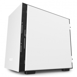Gabinete NZXT H210 con Ventana, Mini-Tower, Mini-ITX, USB 3.0, sin Fuente, Negro/Blanco 