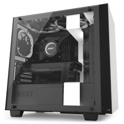 Gabinete NZXT H400i con Ventana RGB, Tower, Micro-ATX/Mini-ITX, USB 3.0, sin Fuente, Negro/Blanco 