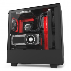 Gabinete NZXT H500i con Ventana, Midi-Tower, ATX/Micro-ATX/Mini-ITX, USB 3.0, sin Fuente, Negro/Rojo 