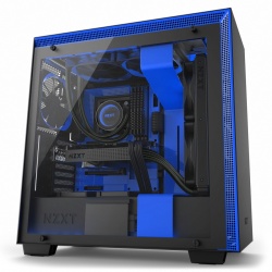 Gabinete NZXT H700i con Ventana RGB, Midi-Tower, ATX/EATX/Micro-ATX/Mini-ITX, USB 2.0/3.0, sin Fuente, Negro/Azul 